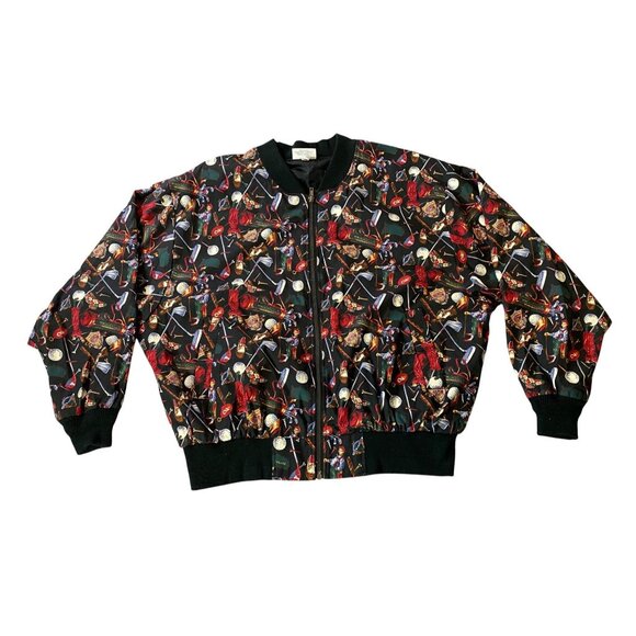 The Shell Game Golf-Themed Bomber Jacket Size XL - Picture 1 of 9